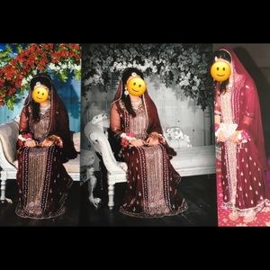 A maxi dress that was custom and hand made.